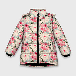 Зимняя куртка для девочки Полевые цветочки