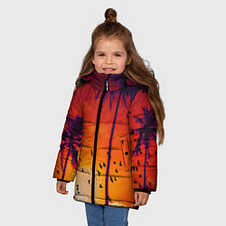 Куртка зимняя для девочки РАЙСКОЕ НАСЛАЖДЕНИЕ, цвет: 3D-черный — фото 2