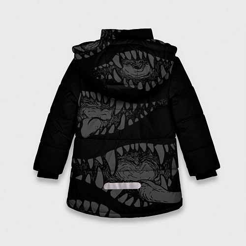 Зимняя куртка для девочки Атака вампиров / 3D-Черный – фото 2