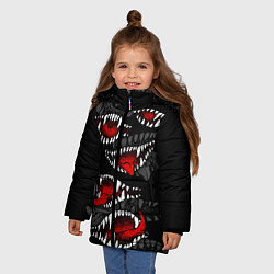 Куртка зимняя для девочки Атака вампиров, цвет: 3D-черный — фото 2