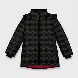 Зимняя куртка для девочки Абстракция из многоугольников и линий