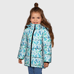 Куртка зимняя для девочки Новый Год ёлочки, цвет: 3D-черный — фото 2