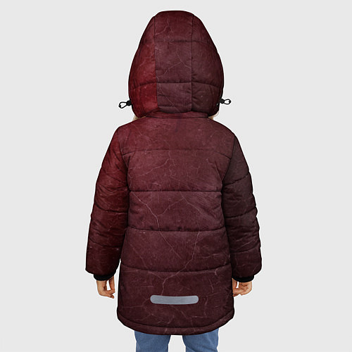 Зимняя куртка для девочки TOYOTA RED GRUNGE / 3D-Красный – фото 4
