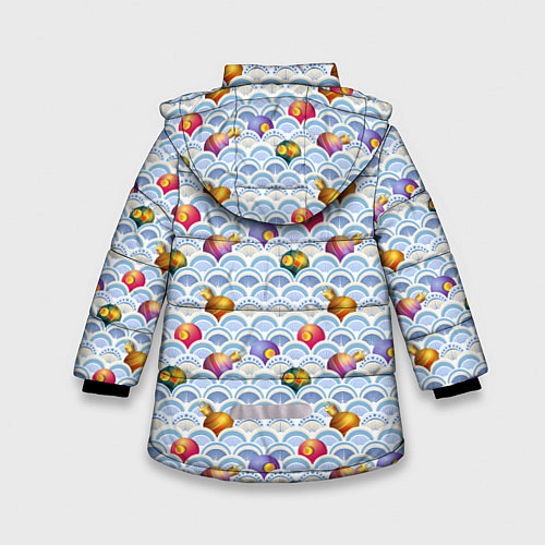 Зимняя куртка для девочки Праздничные Игрушки / 3D-Черный – фото 2
