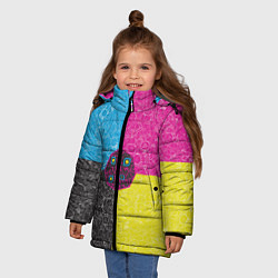 Куртка зимняя для девочки Октагон на фоне АПВ 4 1 14, цвет: 3D-красный — фото 2