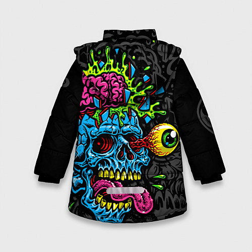 Зимняя куртка для девочки Взрыв мозгов / 3D-Черный – фото 2