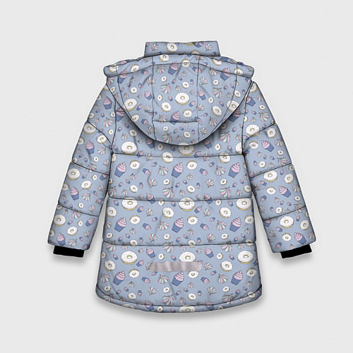 Зимняя куртка для девочки Сладости и десерты / 3D-Черный – фото 2