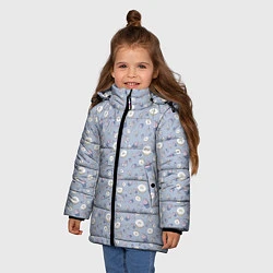 Куртка зимняя для девочки Сладости и десерты, цвет: 3D-черный — фото 2