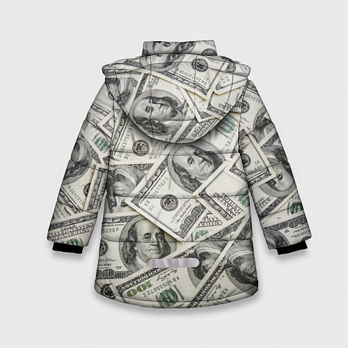 Зимняя куртка для девочки Dollars money / 3D-Черный – фото 2