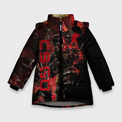 Куртка зимняя для девочки CS GO SPECIAL OPERATION RED ALERT SKIN КС ГО КРАСН, цвет: 3D-светло-серый