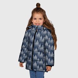 Куртка зимняя для девочки Еловый Лес, цвет: 3D-черный — фото 2