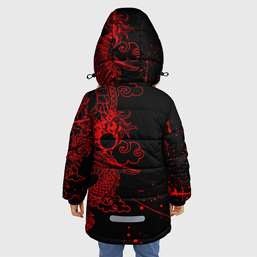 Зимняя куртка для девочки ТОКИЙСКИЕ МСТИТЕЛИ КРАСНЫЙ ДРАКОН / 3D-Красный – фото 4