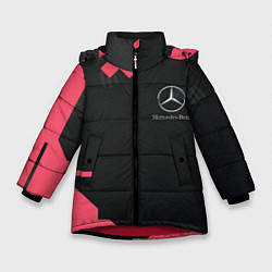 Куртка зимняя для девочки Мерседес Mersedes, цвет: 3D-красный