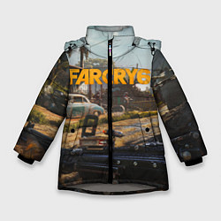 Куртка зимняя для девочки Far Cry 6 game art, цвет: 3D-светло-серый