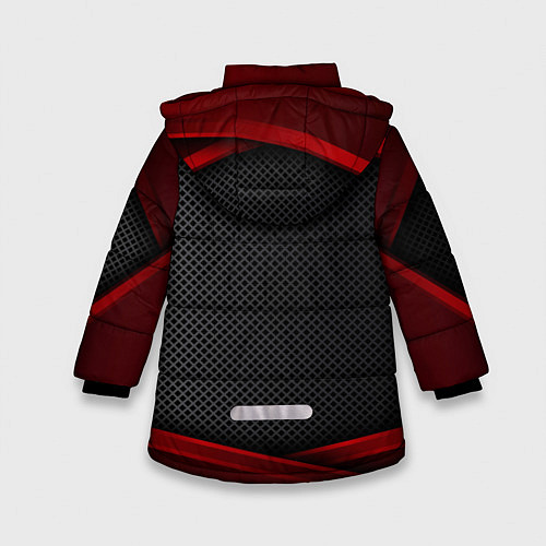 Зимняя куртка для девочки Игра в кальмара - 3D плиты / 3D-Черный – фото 2