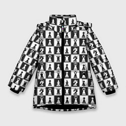 Зимняя куртка для девочки Шахматы Шахматные Фигуры