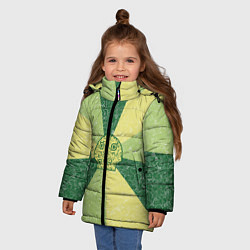 Куртка зимняя для девочки Медуза на фоне АПВ 9 3 3 5, цвет: 3D-черный — фото 2