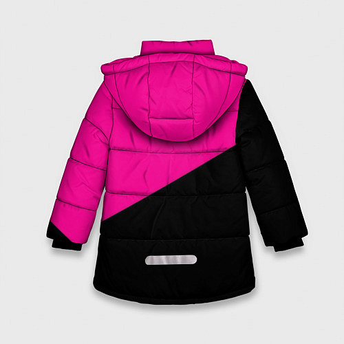 Зимняя куртка для девочки Игра в Кальмара-Стражи / 3D-Черный – фото 2