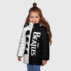 Куртка зимняя для девочки The Beatles черно - белый партер, цвет: 3D-черный — фото 2