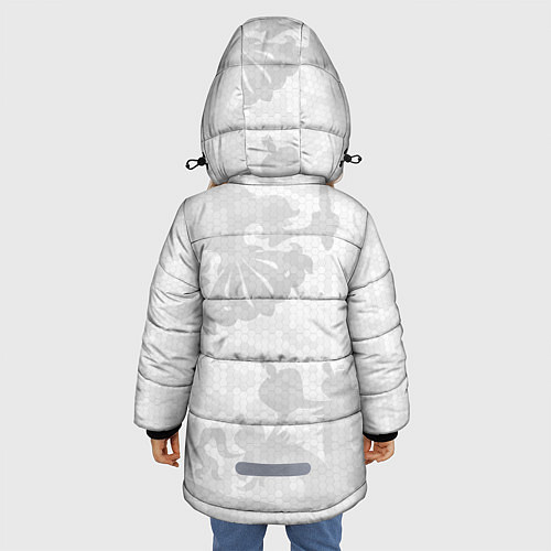 Зимняя куртка для девочки Герб России / 3D-Красный – фото 4