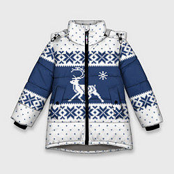 Зимняя куртка для девочки Северный Олень звезда