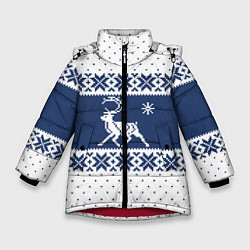 Зимняя куртка для девочки Северный Олень звезда