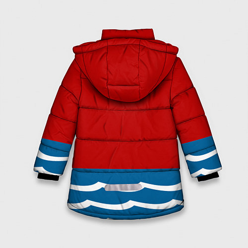 Зимняя куртка для девочки Герб Магадана / 3D-Черный – фото 2