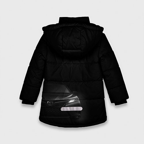 Зимняя куртка для девочки Черная Тойота Камри / 3D-Черный – фото 2