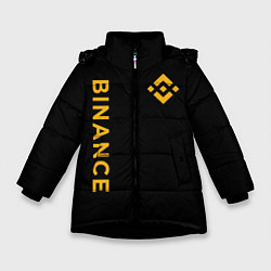 Зимняя куртка для девочки БИНАНС ЛОГО КАРБОН BINANCE LOGO