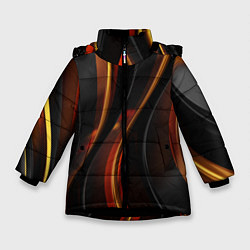 Куртка зимняя для девочки Unsplash 3D, цвет: 3D-черный