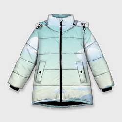 Куртка зимняя для девочки Чистая природа, цвет: 3D-черный