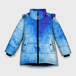 Куртка зимняя для девочки Заморозки, цвет: 3D-черный