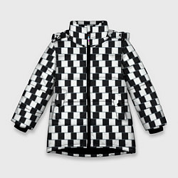Зимняя куртка для девочки Шахматная Иллюзия Искажения