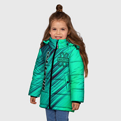 Куртка зимняя для девочки Нилетто Niletto лого, цвет: 3D-красный — фото 2