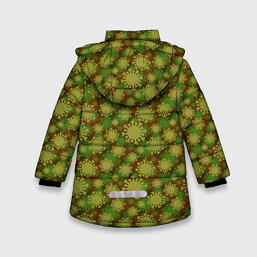 Зимняя куртка для девочки КоронаВирус камуфляж / 3D-Черный – фото 2