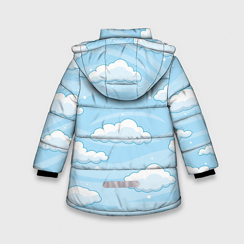 Зимняя куртка для девочки Зимние облака / 3D-Черный – фото 2