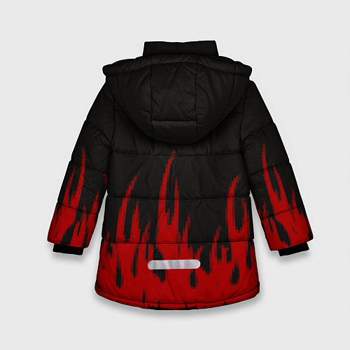 Зимняя куртка для девочки Pixel Fire / 3D-Черный – фото 2