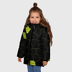 Куртка зимняя для девочки Кожа рептилии, цвет: 3D-черный — фото 2