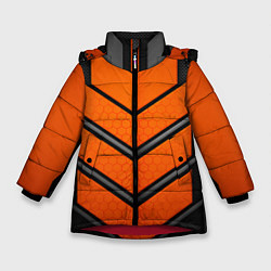Куртка зимняя для девочки НАНО БРОНЯ NANO ARMOR, цвет: 3D-красный