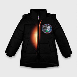 Куртка зимняя для девочки ИВАН МАСКОВ МЕНЯЕТ ПРОФЕССИЮ, цвет: 3D-черный