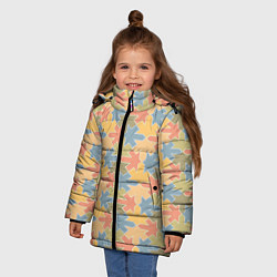 Куртка зимняя для девочки Лисья в фоне, цвет: 3D-черный — фото 2