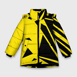 Куртка зимняя для девочки Цвета победы, цвет: 3D-черный
