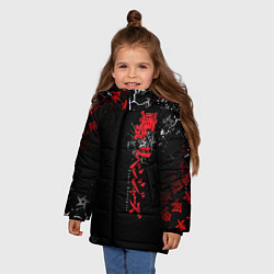 Куртка зимняя для девочки TOKYO REVENGERS RED STYLE TEAM, цвет: 3D-черный — фото 2
