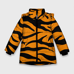 Зимняя куртка для девочки Тигриные полосы, Символ 2022 года