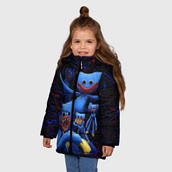 Куртка зимняя для девочки Huggy Wuggy: Players, цвет: 3D-светло-серый — фото 2