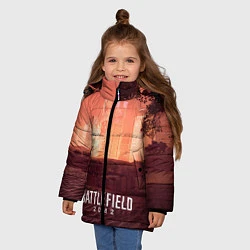 Куртка зимняя для девочки Battlefield 2042 - Песочные часы, цвет: 3D-светло-серый — фото 2