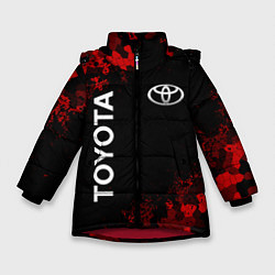 Зимняя куртка для девочки TOYOTA MILITARY PIXEL BLACK RED