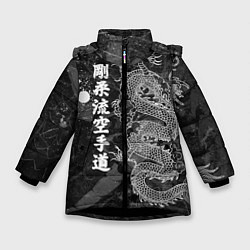 Зимняя куртка для девочки Токийский Дракон Иероглифы Dragon Japan