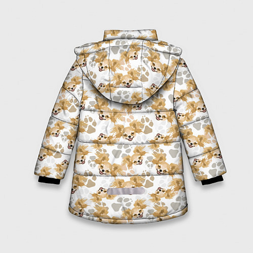 Зимняя куртка для девочки Собака Чихуахуа Chihuahua / 3D-Черный – фото 2