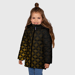 Куртка зимняя для девочки Золотой гобелен, цвет: 3D-светло-серый — фото 2